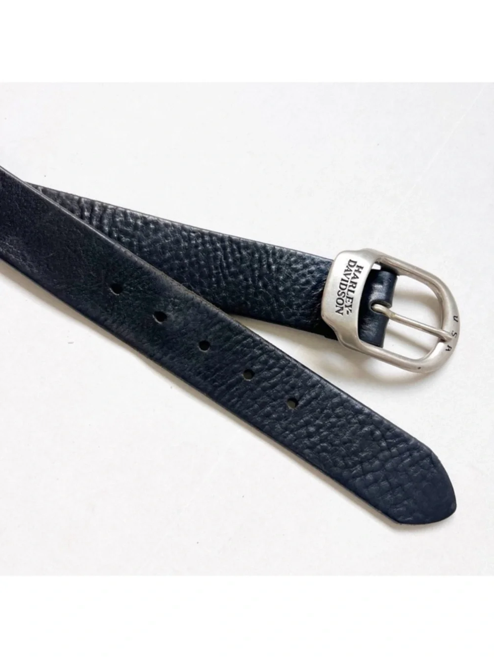 Harley Davidson Black Leather Belt size 36 motorcycle bike biker rider